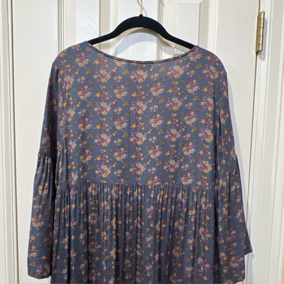 Natural Life Floral Embroidered Oversized Dress Sz Large Cottage Peasant Prairie - Picture 10 of 12